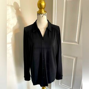 Adrianna Papell Black Stretch Blouse
